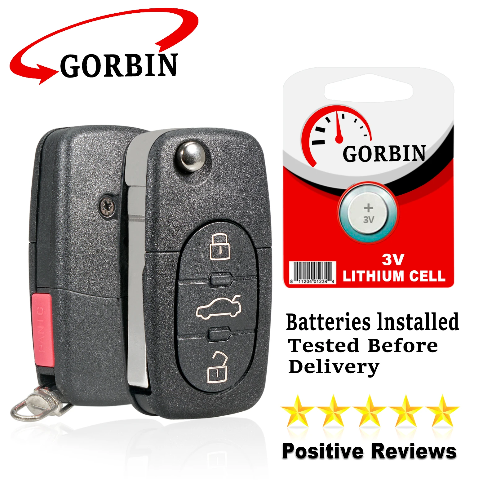 GORBIN 4BUT Flip Car Remote Key for Audi A4 A6 A8 Quattro S4 TT 2000 2001 2002 2003 2004 2005 Car Key 315Mhz 4D0837231E
GORBIN 4BUT Flip Car Remote Key for Audi A4 A6 A8 Quattro S4 TT 2000 2001 2002 2003 2004 2005 Car Key 315Mhz 4D0837231E