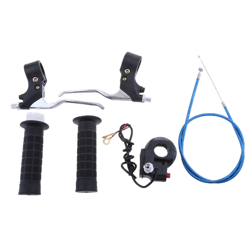 7/8" Twist Handle Grips + Throttle Cable Wire + Kill Switch + Brake Levers for 2 Stroke 47cc 49cc Mini Pocket Bike
7/8" Twist Handle Grips + Throttle Cable Wire + Kill Switch + Brake Levers for 2 Stroke 47cc 49cc Mini Pocket Bike