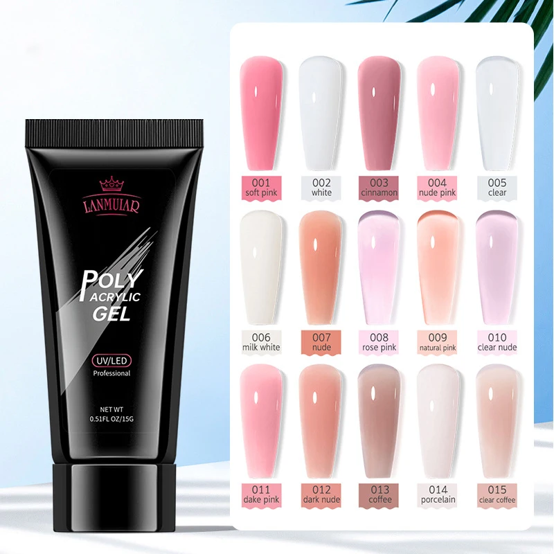 15ml Polygels Poly Nail Gel Set Extend Fast UV Building Nail Gel Slip Solution Nail Form Nailgel UV LED Hard Acrylic Gel
15ml Polygels Poly Nail Gel Set Extend Fast UV Building Nail Gel Slip Solution Nail Form Nailgel UV LED Hard Acrylic Gel