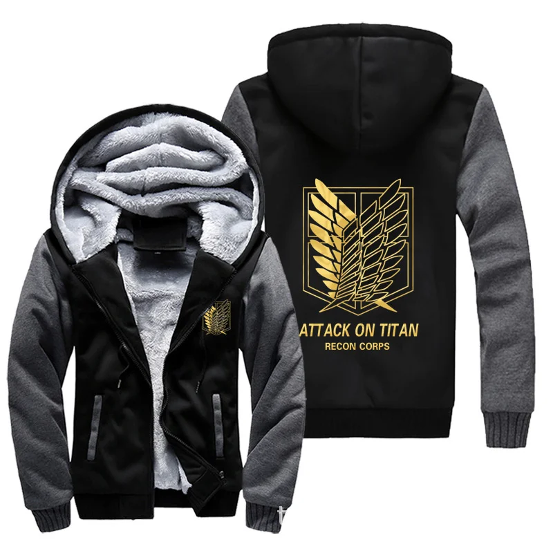 on Attack Titan Shingeki no Kyojin Zip Up Super Warm Print Cotton Fleece Hoodies Sweatshirts Men And Wome's Coats US Size S-5XL
on Attack Titan Shingeki no Kyojin Zip Up Super Warm Print Cotton Fleece Hoodies Sweatshirts Men And Wome's Coats US Size S-5XL