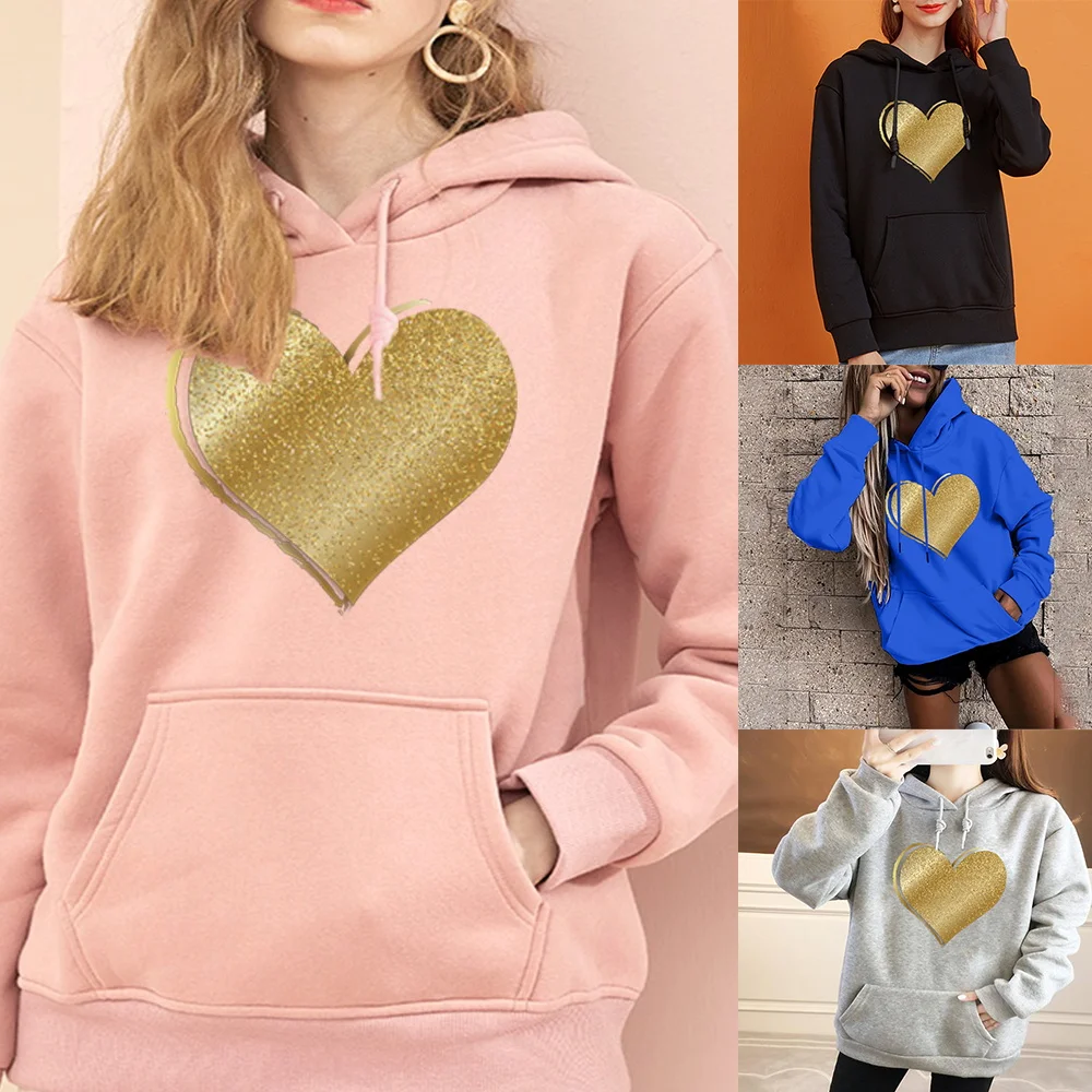 Women's Hoodie Long Sleeve Loose Big Pocket Autumn Sweatshirt Top Shiny Love Print Girls Casual Street Sports Pullover
Women's Hoodie Long Sleeve Loose Big Pocket Autumn Sweatshirt Top Shiny Love Print Girls Casual Street Sports Pullover