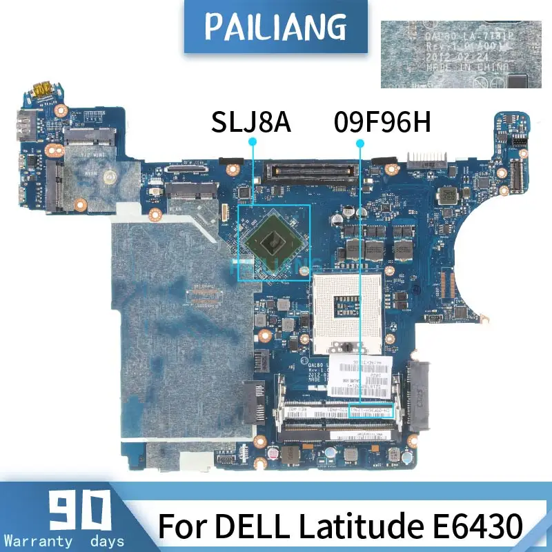 09F96H For DELL Latitude E6430 LA-7781P CN-09F96H SLJ8A Mainboard Laptop motherboard tested OK
09F96H For DELL Latitude E6430 LA-7781P CN-09F96H SLJ8A Mainboard Laptop motherboard tested OK