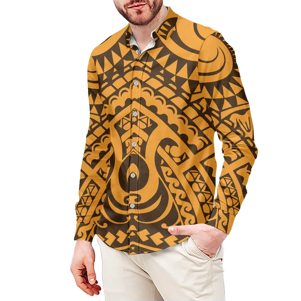 HYCOOL Polynesian Tribal Print Yellow Men Shirts 2021 Button Down Oversized Tribal Men Shirt Long Sleeve Custom Dress Man Shirt
HYCOOL Polynesian Tribal Print Yellow Men Shirts 2021 Button Down Oversized Tribal Men Shirt Long Sleeve Custom Dress Man Shirt