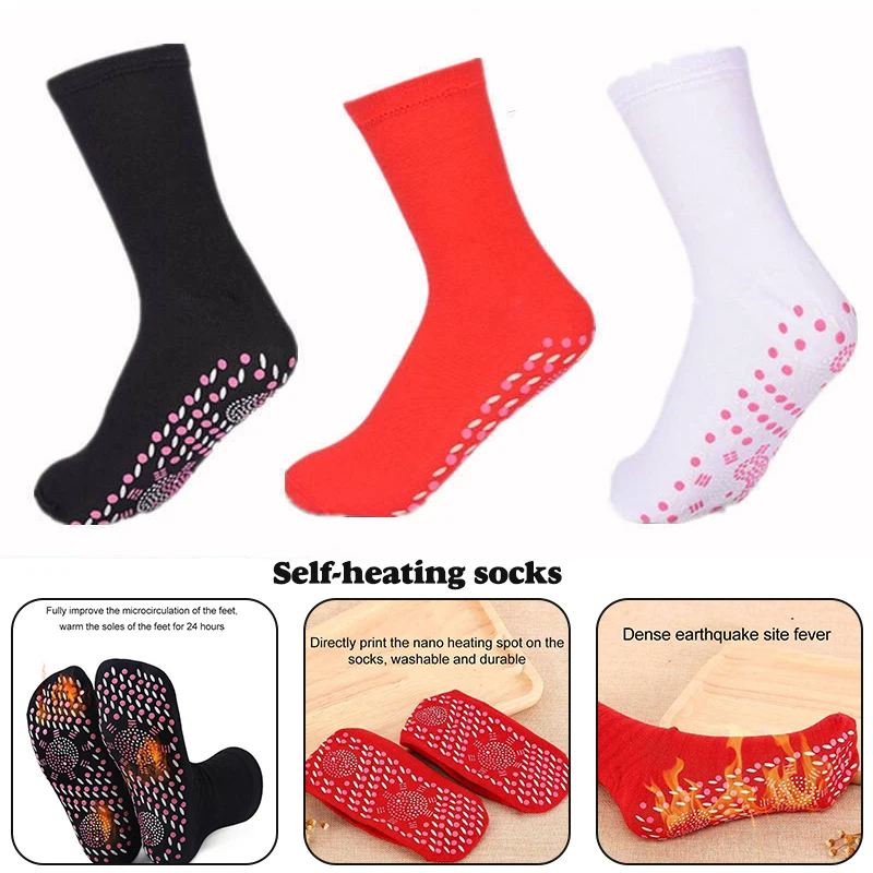 Self-Heating Socks with Bottom Massage Points Anti-Slip Winter Warm Heat Insulated Stockings Above Ankle for Cold Feet NOV99
Self-Heating Socks with Bottom Massage Points Anti-Slip Winter Warm Heat Insulated Stockings Above Ankle for Cold Feet NOV99