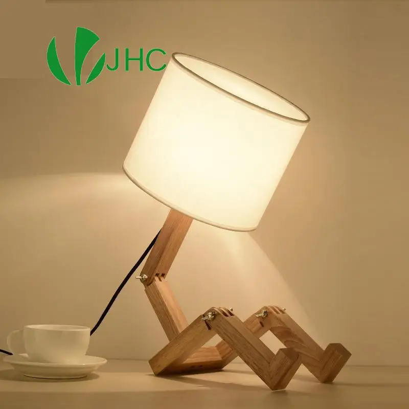 Modern Lovely Robot Shape Wooden Table Lamp E27 Lamp Holder 110-240V Desk Lamp for Bedroom Living Room
Modern Lovely Robot Shape Wooden Table Lamp E27 Lamp Holder 110-240V Desk Lamp for Bedroom Living Room