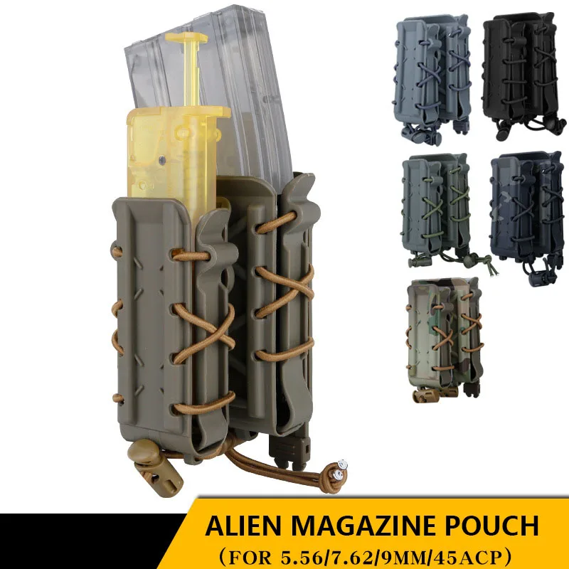 Alien Tactical Magazine Pouch for 45ACP, 5.56, 7.62, 9mm, Quick Release Magazine, Elastic Rope Adjustment, Hunting Gear
Alien Tactical Magazine Pouch for 45ACP, 5.56, 7.62, 9mm, Quick Release Magazine, Elastic Rope Adjustment, Hunting Gear