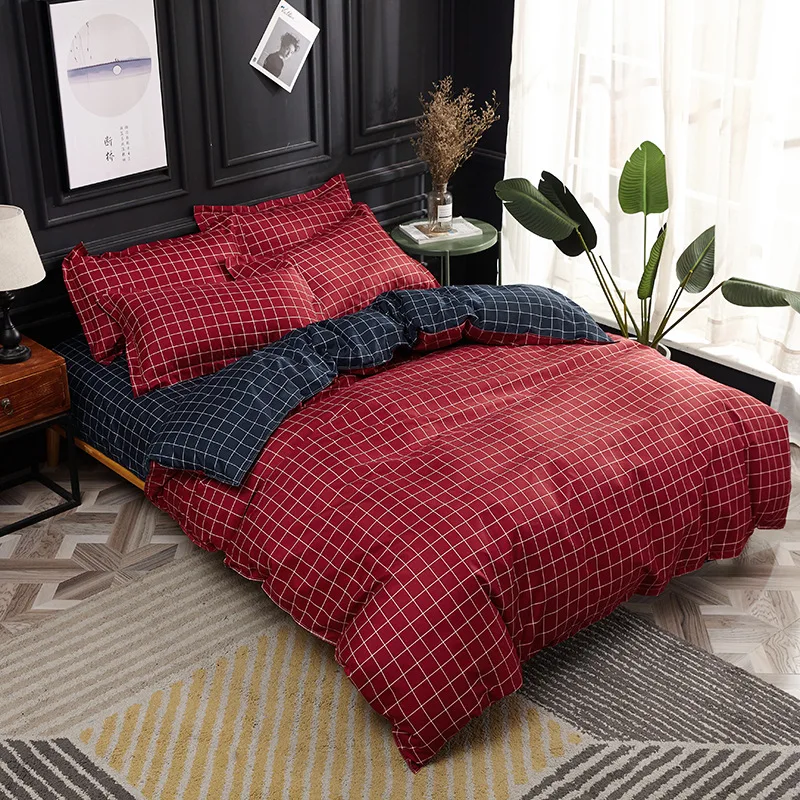 2019 summer bedding set geometry duvet cover flat sheet modern bed linen set stripe grid bed set AB side home textile pillowcase
2019 summer bedding set geometry duvet cover flat sheet modern bed linen set stripe grid bed set AB side home textile pillowcase