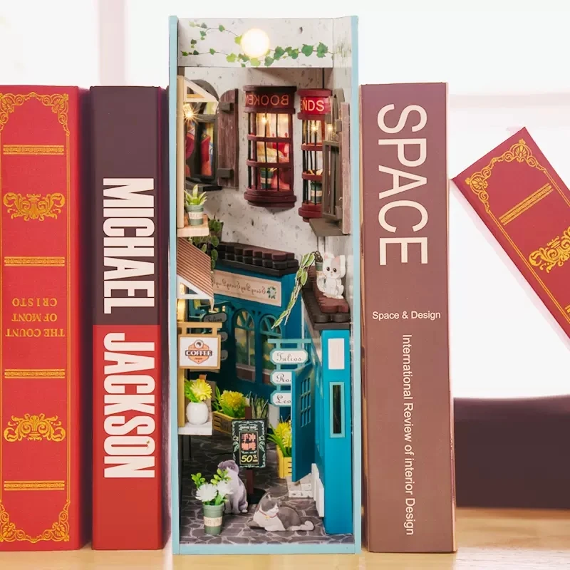 New DIY Book Nook Venice Street View Model Building Bookend Bookshelf Insert Bookcase With Music Kit Toy Children Christmas Gift
New DIY Book Nook Venice Street View Model Building Bookend Bookshelf Insert Bookcase With Music Kit Toy Children Christmas Gift