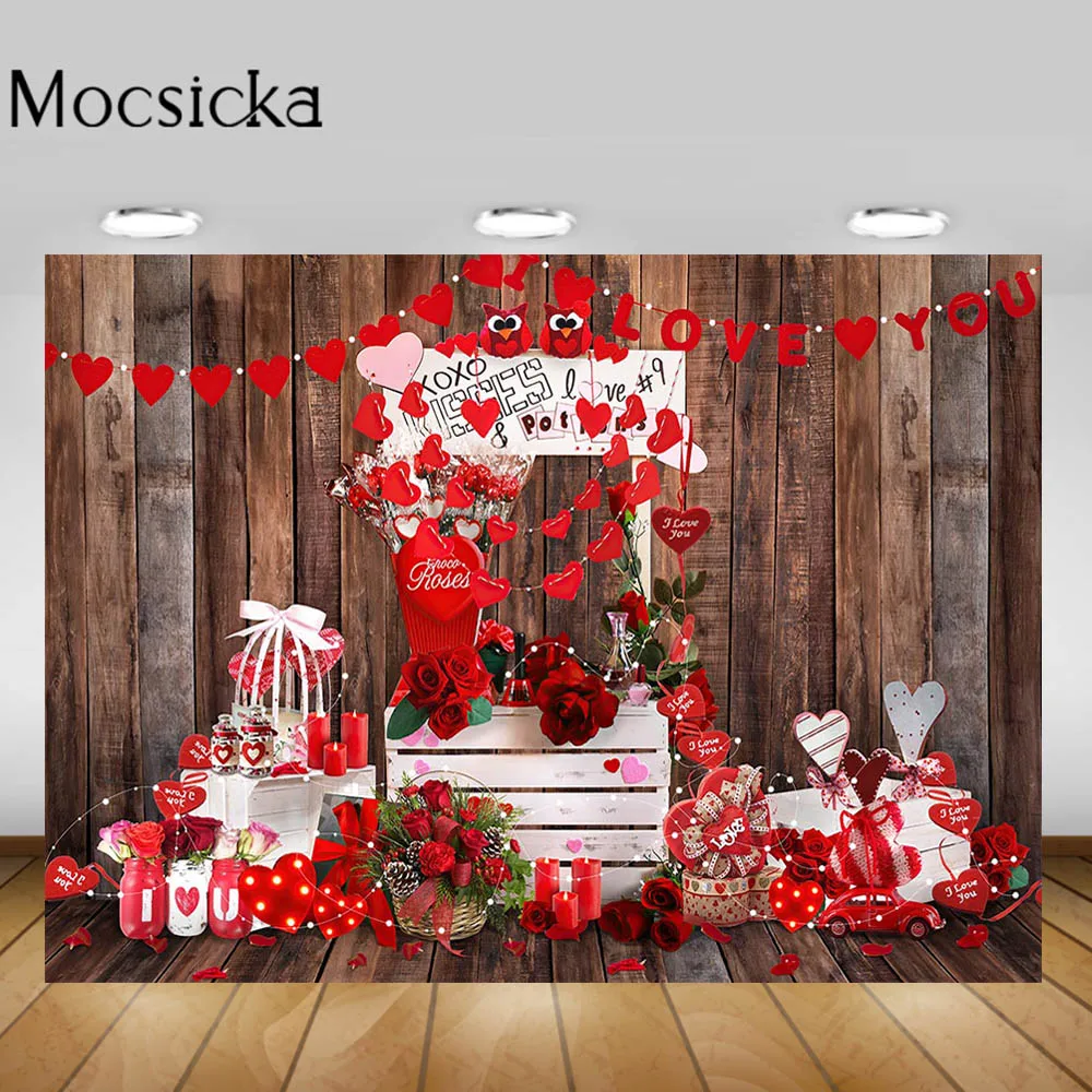 Mocsicka Love Heart Valentine's Day Backdrop Wood Red Rose Wedding Couple Photography Background Studio I LOVE YOU Decor Banner
Mocsicka Love Heart Valentine's Day Backdrop Wood Red Rose Wedding Couple Photography Background Studio I LOVE YOU Decor Banner