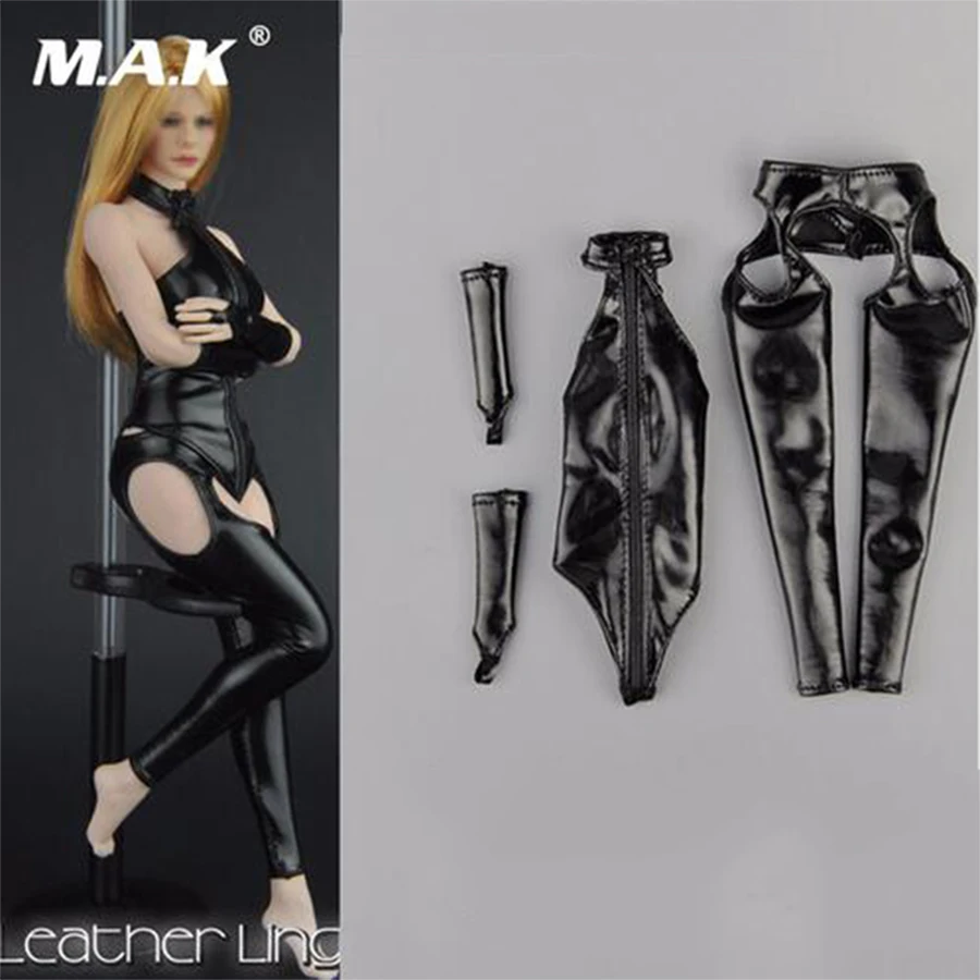 1:6 sexy leather female girl lady clothes high collar tight leather lingerie set for 12 inches action figure accessory
1:6 sexy leather female girl lady clothes high collar tight leather lingerie set for 12 inches action figure accessory