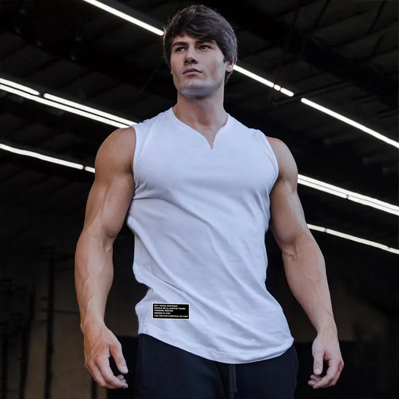 V-neck Men's Vest Cotton Summer Pure Cotton Breathable Sports Tight-fitting Printed Letters Sleeveless Waistcoat Fitness
V-neck Men's Vest Cotton Summer Pure Cotton Breathable Sports Tight-fitting Printed Letters Sleeveless Waistcoat Fitness
