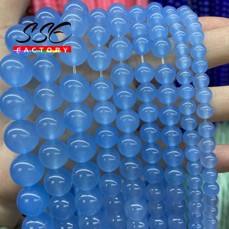 Natural Blue Chalcedony Beads Loose Round Spacer Jades Beads For Jewelry Making DIY Charm Bracelets Necklaces 4 6 8 10 12 14mm
Natural Blue Chalcedony Beads Loose Round Spacer Jades Beads For Jewelry Making DIY Charm Bracelets Necklaces 4 6 8 10 12 14mm