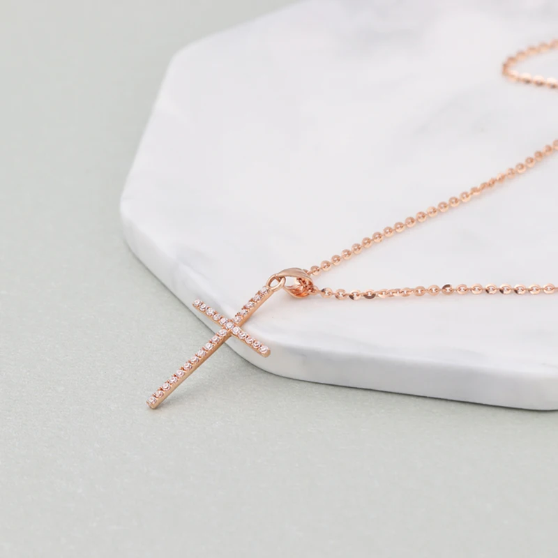 Au750 18K Gold Chain Jewelry Real 18K Rose Gold Pendant For Women Female Zircon Cross Real Gold Pendant 14*28mm
Au750 18K Gold Chain Jewelry Real 18K Rose Gold Pendant For Women Female Zircon Cross Real Gold Pendant 14*28mm