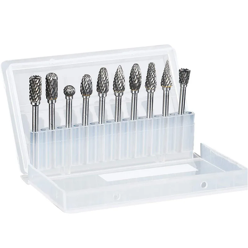 Double Cut Carbide Rotary Burr Set -1/8" Shank,1/4" Head Length Tungsten Steel for Woodworking,Drilling,Metal Carving,Engraving
Double Cut Carbide Rotary Burr Set -1/8" Shank,1/4" Head Length Tungsten Steel for Woodworking,Drilling,Metal Carving,Engraving