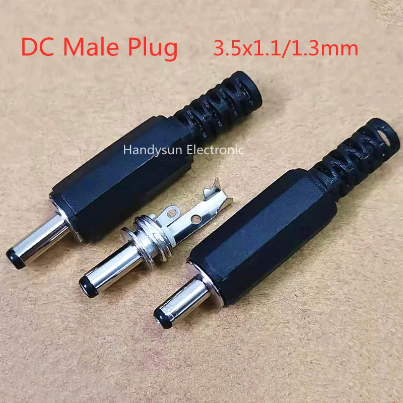 DC Power Male Plug Connector DC-002 DIY Male Plug 3.5x1.1/1.3mm Welding Wire Type Copper Core
DC Power Male Plug Connector DC-002 DIY Male Plug 3.5x1.1/1.3mm Welding Wire Type Copper Core