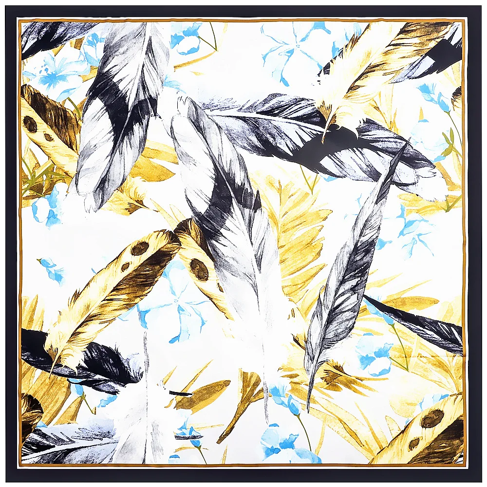 130cm New hand-painted feather female twill silk scarf decorated with sunscreen Fashion Women Scarves Kerchief Shawl Echarpe
130cm New hand-painted feather female twill silk scarf decorated with sunscreen Fashion Women Scarves Kerchief Shawl Echarpe