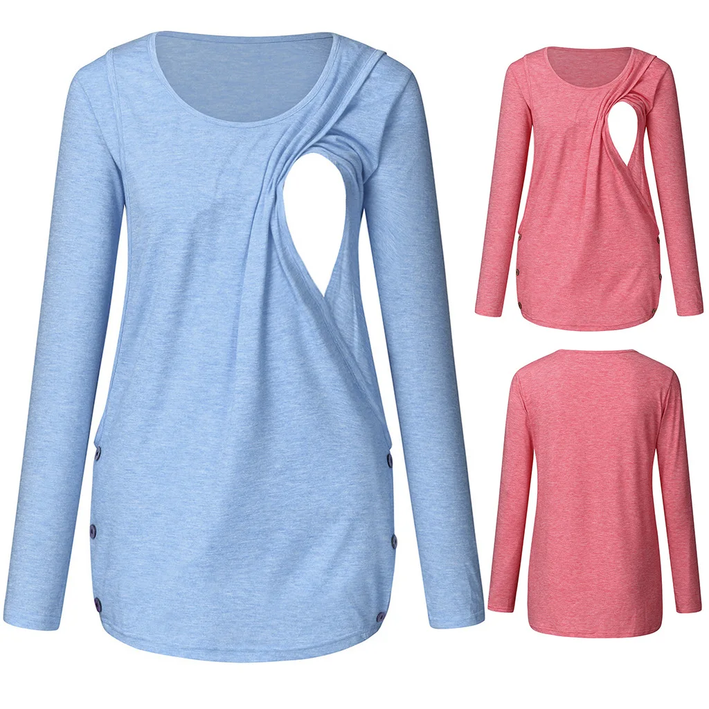 Women Long Sleeve Maternity T-shirts Tops Breastfeeding Tops Ladies T-Shirt Loose Pregnancy Loose Clothes T Shirt Summer
Women Long Sleeve Maternity T-shirts Tops Breastfeeding Tops Ladies T-Shirt Loose Pregnancy Loose Clothes T Shirt Summer