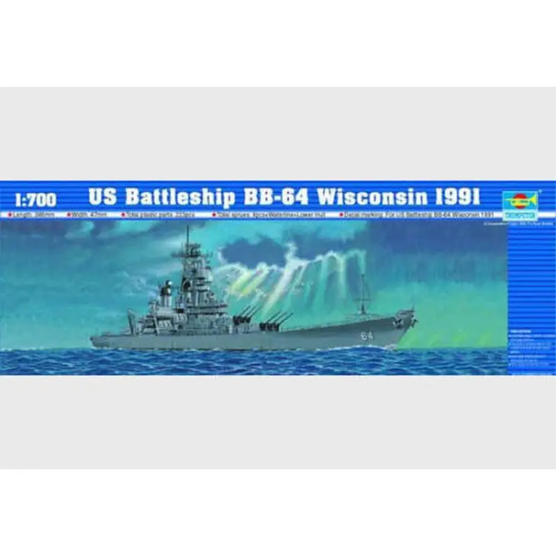 Трубач 05706 1/700 нам броненосец BB-64 Висконсина 1991-масштабная модель комплект
Трубач 05706 1/700 нам броненосец BB-64 Висконсина 1991-масштабная модель комплект