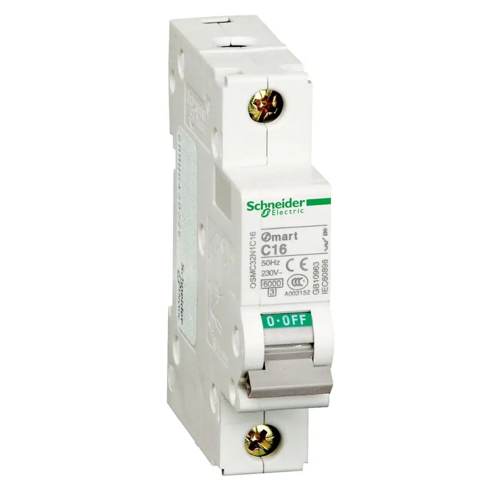 OSMC32N-B63A/1P OSMC32N1B63 OSMC32N Miniature circuit breaker, 1P, B curve, 63A, 230V, Icn=6kA, M6.5
OSMC32N-B63A/1P OSMC32N1B63 OSMC32N Miniature circuit breaker, 1P, B curve, 63A, 230V, Icn=6kA, M6.5