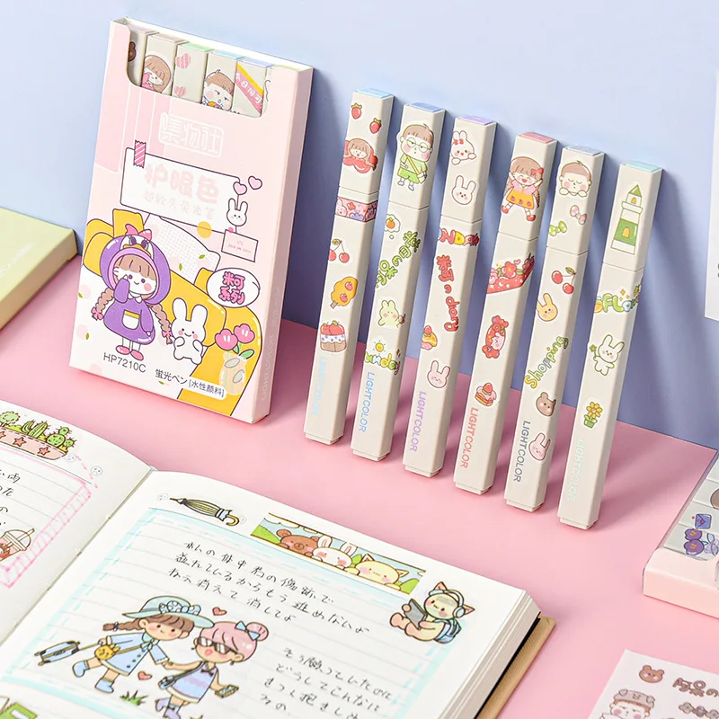 36 pcs/lot Cartoon Girl Animal Eye Protection Highlighter Cute Drawing Marker pens Promotional Gift Office School Supplies
36 pcs/lot Cartoon Girl Animal Eye Protection Highlighter Cute Drawing Marker pens Promotional Gift Office School Supplies