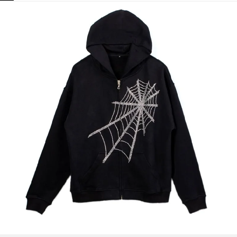 Y2K Hoodies Zipper Sweatshirt Hip-hop Rhinestone Clothes Hooded Jacket Streetwear Retro E-girl Harajuku Women Female Zip Up 2023
Y2K Hoodies Zipper Sweatshirt Hip-hop Rhinestone Clothes Hooded Jacket Streetwear Retro E-girl Harajuku Women Female Zip Up 2023
