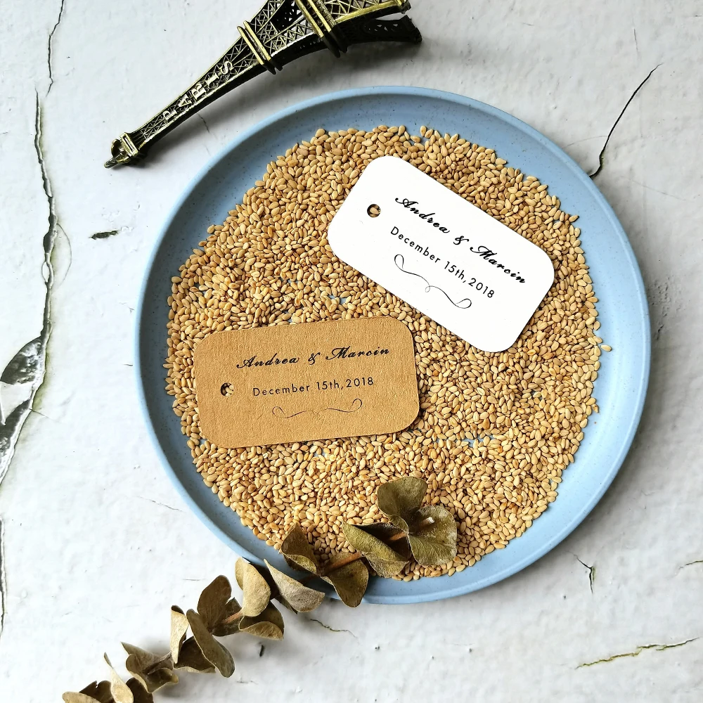 YC18-100 Pcs 35x65mm Custom Wedding Favor and Gift Tags Invitations Cards Personal Name White Label Wedding Decoration
YC18-100 Pcs 35x65mm Custom Wedding Favor and Gift Tags Invitations Cards Personal Name White Label Wedding Decoration