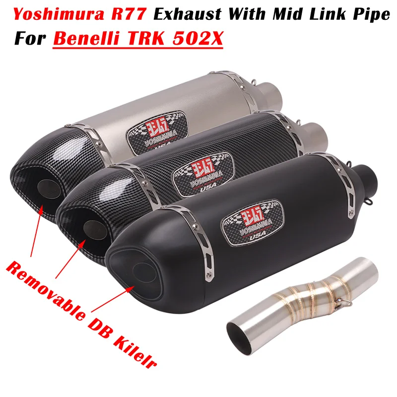 For Benelli TRK 502X TRK502X 502 X 2019 - 20201 Motorcycle Exhaust Escape Modify Mid Link Pipe With Yoshimura Muffler DB Killer
For Benelli TRK 502X TRK502X 502 X 2019 - 20201 Motorcycle Exhaust Escape Modify Mid Link Pipe With Yoshimura Muffler DB Killer