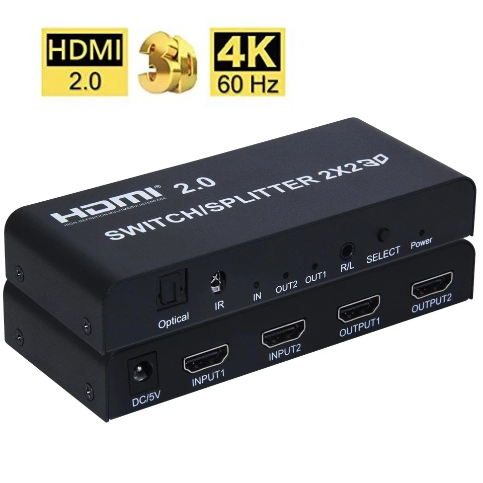 4 K 2x2 HDMI 2,0 переключатель/дикозырек поддержки 4K60Hz RGB/YUV 4:4:4 ИК-контроль поддержки для понижения масштаба, экструдер аудио разъем 3,5 мм
4 K 2x2 HDMI 2,0 переключатель/дикозырек поддержки 4K60Hz RGB/YUV 4:4:4 ИК-контроль поддержки для понижения масштаба, экструдер аудио разъем 3,5 мм