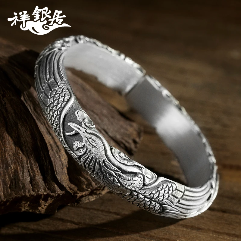 ★Xiangyinju s999 hand carved peony flower silver bracelet Phoenix wear peony pure silver bracelet original Retro
★Xiangyinju s999 hand carved peony flower silver bracelet Phoenix wear peony pure silver bracelet original Retro