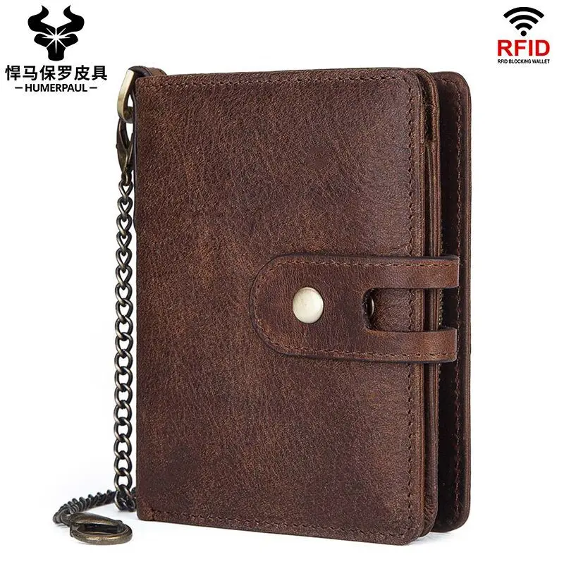 Retro Men's Wallet RFID Crazy Horse Cowhide Multifunctional Men's Coin Purse Leather Buckle Clutch
Retro Men's Wallet RFID Crazy Horse Cowhide Multifunctional Men's Coin Purse Leather Buckle Clutch