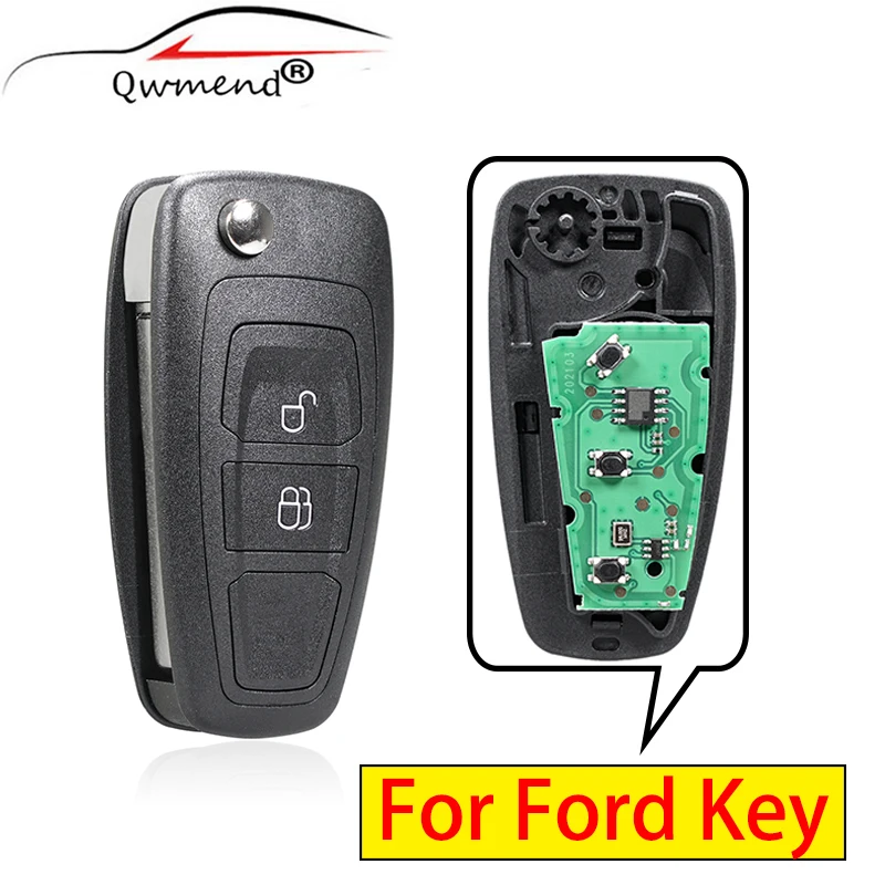 QWMEND 2 Button Remote Flip Key for Ford Ranger C-Max Focus Grand C-Max Mondeo Car Key ID63 Chip ASK FSK
QWMEND 2 Button Remote Flip Key for Ford Ranger C-Max Focus Grand C-Max Mondeo Car Key ID63 Chip ASK FSK