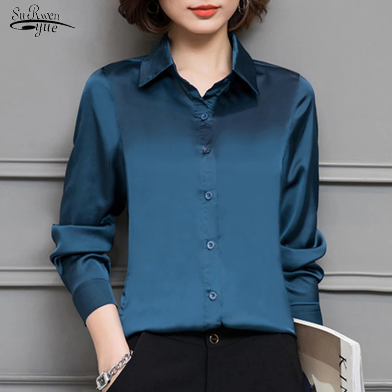 Gentle Long Sleeve Solid Button Office Lady Shirt Turn-down Collar Women Blouse Satin Pleasure Women Blouse Tops Blusa 2245 50
Gentle Long Sleeve Solid Button Office Lady Shirt Turn-down Collar Women Blouse Satin Pleasure Women Blouse Tops Blusa 2245 50