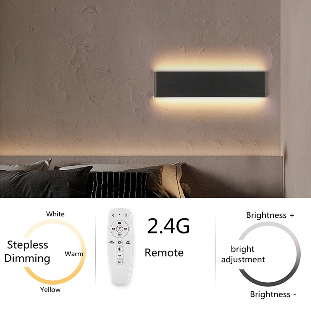 Smart 2.4G Bluetooth Control Wall Lamp AC170-245V 3 Colors Nordic Aatmosphere Modern Bedroom Bedside Hotel Aisle Wall Light
Smart 2.4G Bluetooth Control Wall Lamp AC170-245V 3 Colors Nordic Aatmosphere Modern Bedroom Bedside Hotel Aisle Wall Light