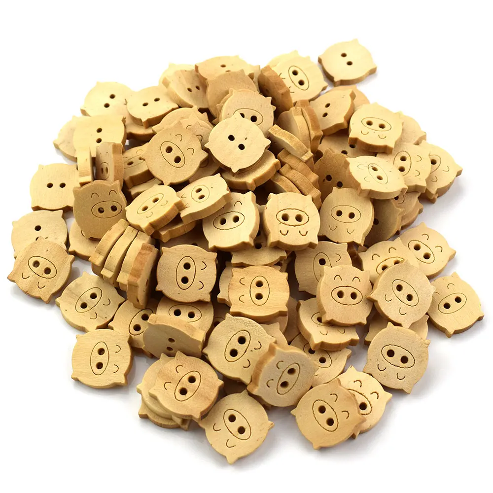 300PCS Wooden Color Cartoon Pig Button Wood Button Garment Accessory DIY Hand Decoration Buttons Decorative 2-Holes Buttons
300PCS Wooden Color Cartoon Pig Button Wood Button Garment Accessory DIY Hand Decoration Buttons Decorative 2-Holes Buttons