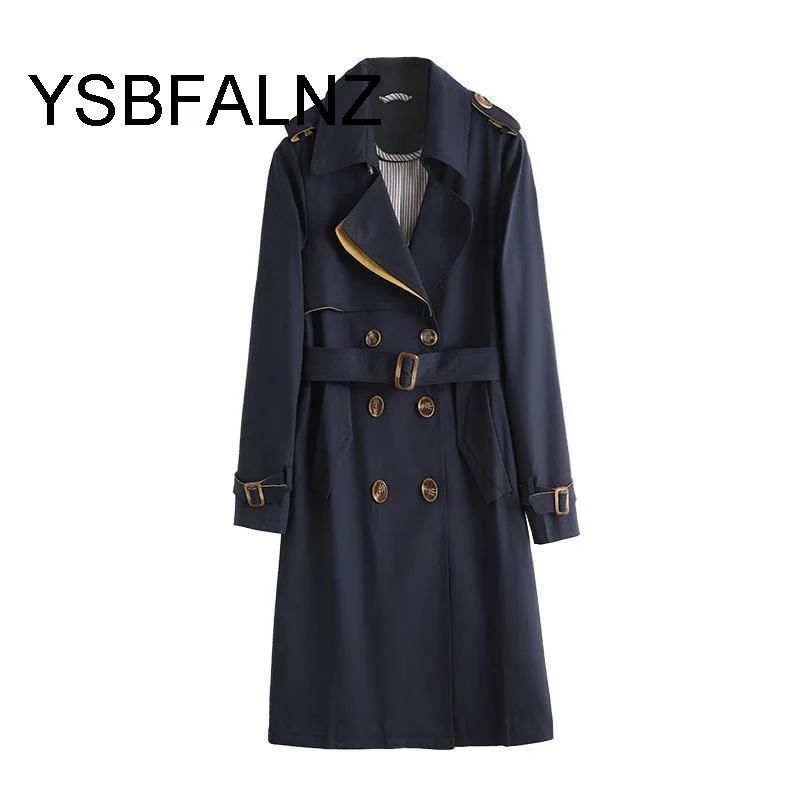 Trench Coat For Women Autumn Winter Elegant Women Double Breasted Solid Cloak Female Korean Style High-end Trench With Belt
Trench Coat For Women Autumn Winter Elegant Women Double Breasted Solid Cloak Female Korean Style High-end Trench With Belt