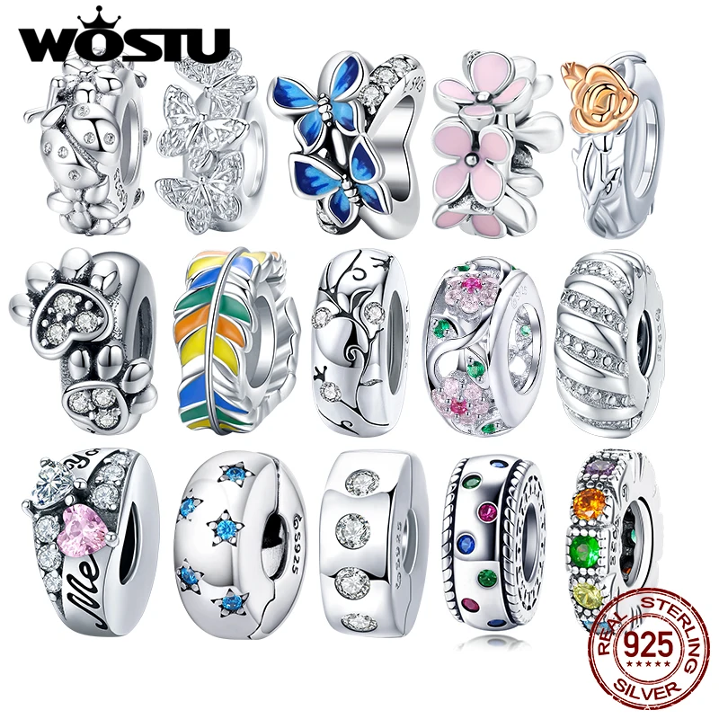 WOSTU Authentic 925 Sterling Silver Zircon Flowers Beads Charms Pendant Fit Bracelets Women Party DIY Fine Jewelry Gift Making
WOSTU Authentic 925 Sterling Silver Zircon Flowers Beads Charms Pendant Fit Bracelets Women Party DIY Fine Jewelry Gift Making