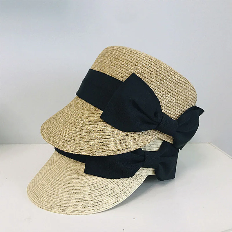 Women's Summer Hat Bow Wide Brim Flat Top Sun Protection Cap Female Sun Hats for Women Sun Visor Beret Hat Beach Hat Straw Hat
Women's Summer Hat Bow Wide Brim Flat Top Sun Protection Cap Female Sun Hats for Women Sun Visor Beret Hat Beach Hat Straw Hat