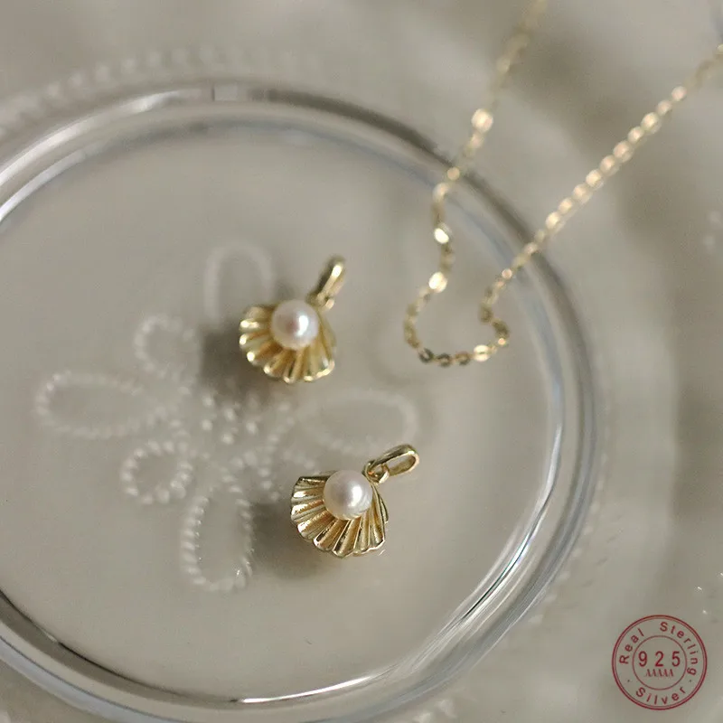 High Quality 925 Sterling Silver Plated 14K Gold Pearl Shell Necklace for Women Fashion Temperament Valentine's Day Jewelry Gift
High Quality 925 Sterling Silver Plated 14K Gold Pearl Shell Necklace for Women Fashion Temperament Valentine's Day Jewelry Gift