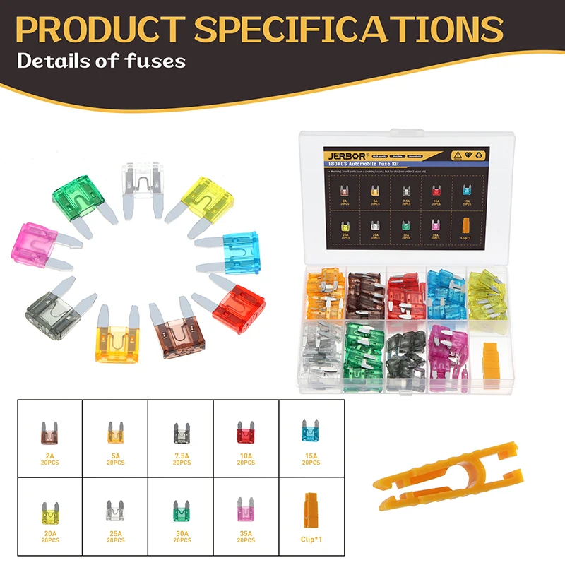 180Pcs Mini Blade Fuse Mixed Mini Car Blade Fuse Set Standard Fuse For Truck Boat Car Accessories
180Pcs Mini Blade Fuse Mixed Mini Car Blade Fuse Set Standard Fuse For Truck Boat Car Accessories