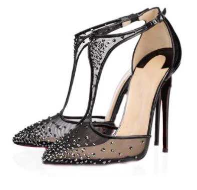 Carpaton Crystal Embellished High Heel Shoes Pointed Toe Mesh Gird Sexy Pumps for Woman T-strap Thin heels Shoe
Carpaton Crystal Embellished High Heel Shoes Pointed Toe Mesh Gird Sexy Pumps for Woman T-strap Thin heels Shoe