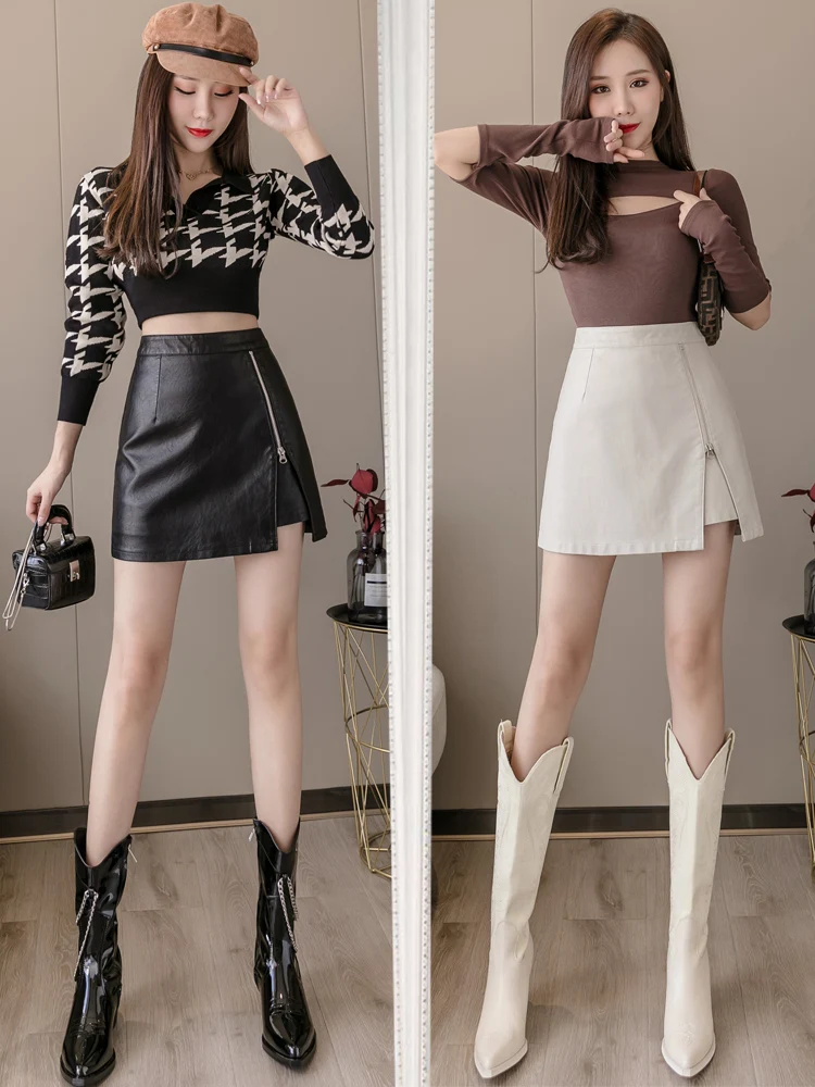 2020 new fashion irregular slit skirt women autumn and winter tide high waist black short skirt a-line skirt DQ1256
2020 new fashion irregular slit skirt women autumn and winter tide high waist black short skirt a-line skirt DQ1256