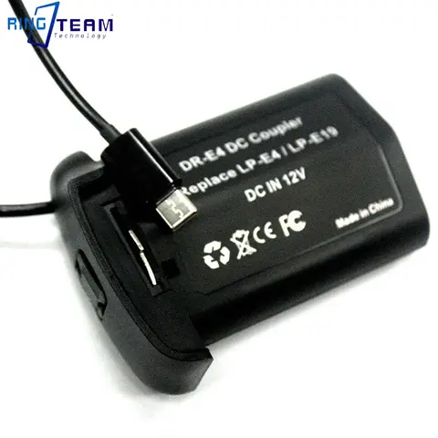 Batteria fittizia LP-E4/E19 DR-E4 a tipo C per fotocamera Canon EOS 1D CX MarkIII IV 1DX 1D3 1D4 1Ds