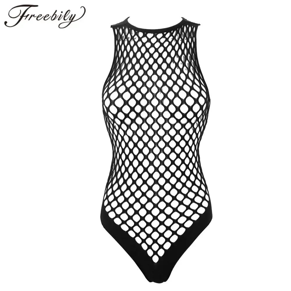 Womens One-piece Female Sexy Lingerie See Through Halter Neck Sleeveless Hollow Out Netted Stretchy Bodystockings Bodysuits
Womens One-piece Female Sexy Lingerie See Through Halter Neck Sleeveless Hollow Out Netted Stretchy Bodystockings Bodysuits