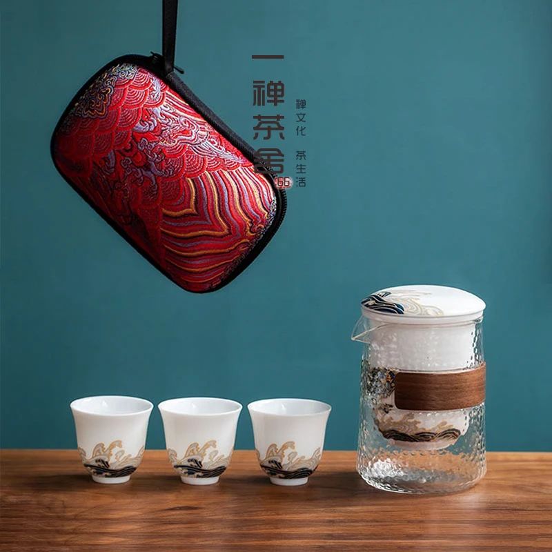 High grade Chinese Tea Travel Tea Set Kung Fu TeaSet Ceramic Portable Teapot Porcelain Teaset Gaiwan Tea Cups of Tea Ceremony-
High grade Chinese Tea Travel Tea Set Kung Fu TeaSet Ceramic Portable Teapot Porcelain Teaset Gaiwan Tea Cups of Tea Ceremony-