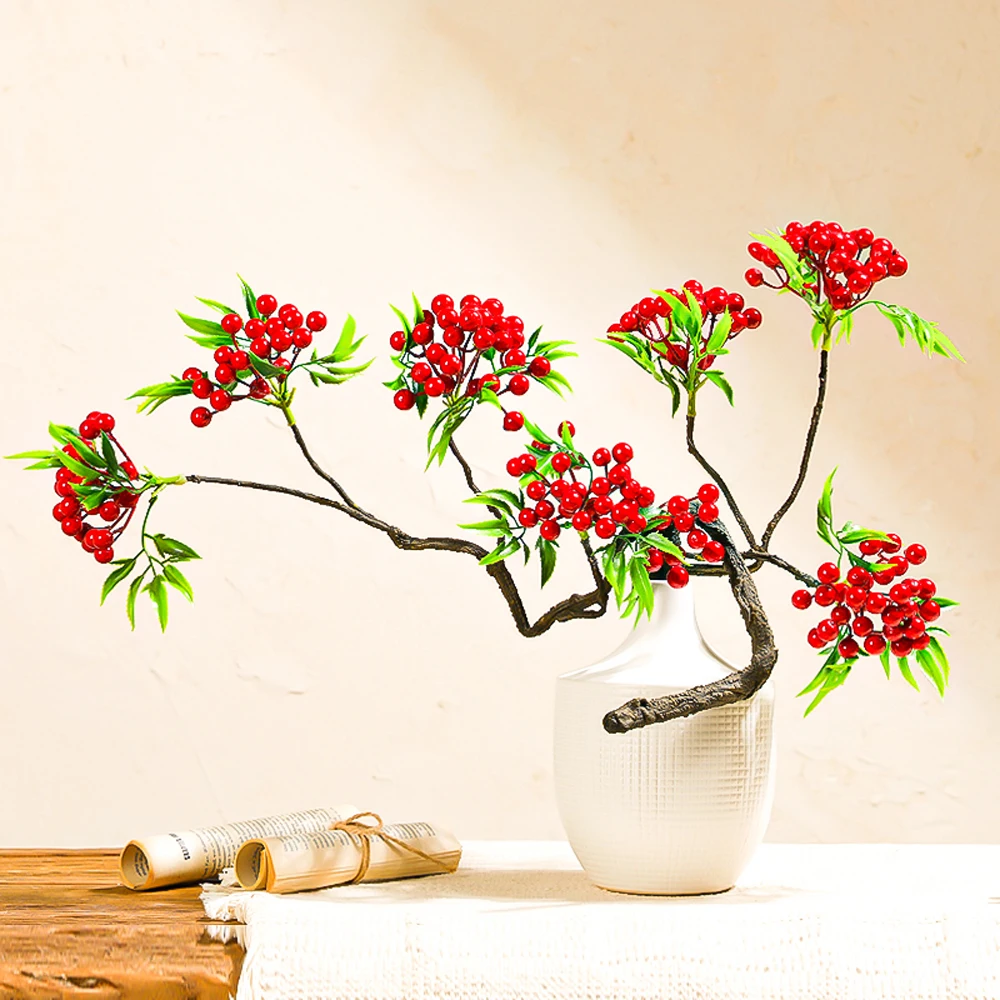 95cm Large Artificial Berries Plant Fake Christmas Tree Branch Foam Stamen Red Fruit For New Year Desktop Room DIY Wedding Decor
95cm Large Artificial Berries Plant Fake Christmas Tree Branch Foam Stamen Red Fruit For New Year Desktop Room DIY Wedding Decor
