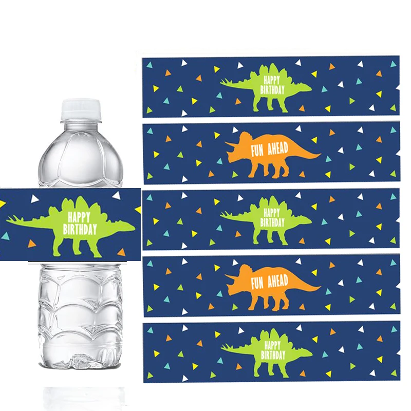 Dinosaur stickers for water bottles, DIY paper labels for children's birthday parties, children's products
Dinosaur stickers for water bottles, DIY paper labels for children's birthday parties, children's products