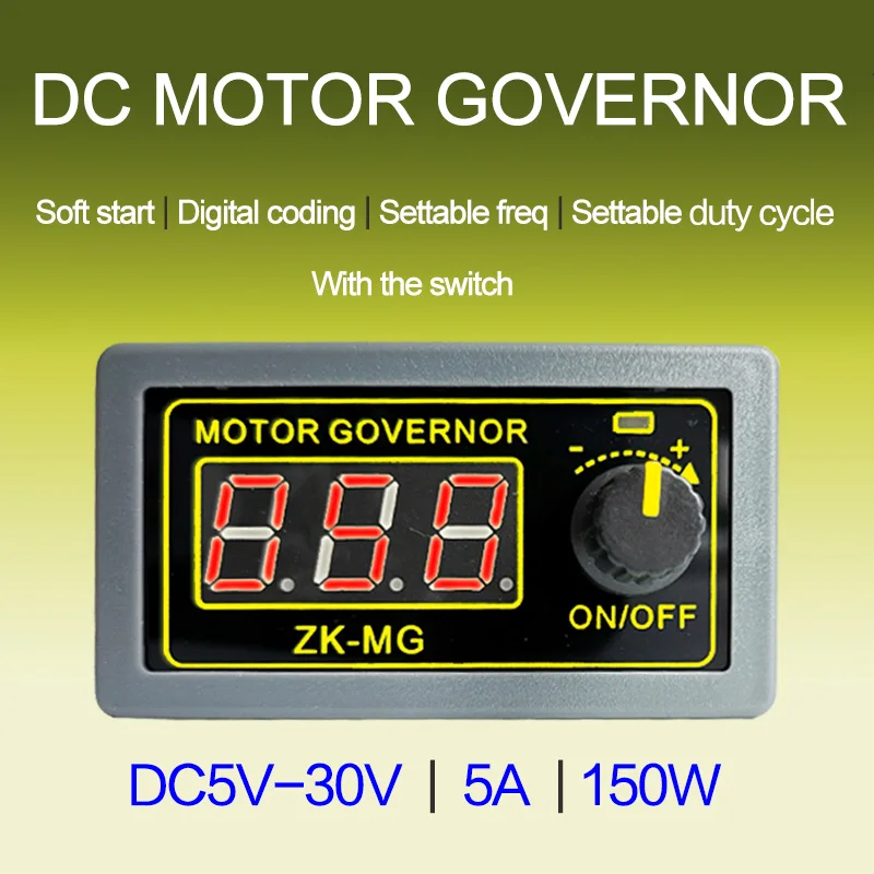 ZK-MG 12v 24v 5A DC Motor Controller 12v dc motor speed controller Digital display encoder duty ratio frequency LED dimming
ZK-MG 12v 24v 5A DC Motor Controller 12v dc motor speed controller Digital display encoder duty ratio frequency LED dimming