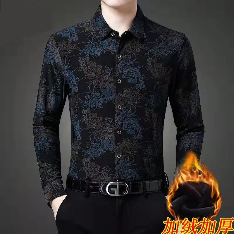 2021 New Men's Autumn And Winter Plus Velvet Thick Large Size Loose Printed Shirt Warm And Breathable Long- Sleeved Casual Shirt
2021 New Men's Autumn And Winter Plus Velvet Thick Large Size Loose Printed Shirt Warm And Breathable Long- Sleeved Casual Shirt