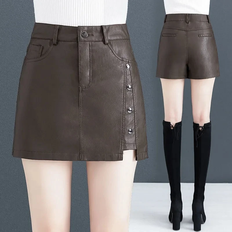 Elegant Mini skirt Leather Skirt Women A-Line Skirt High Waist Temperament Show Thin Autumn Winter All-Match Miss Short Skirt
Elegant Mini skirt Leather Skirt Women A-Line Skirt High Waist Temperament Show Thin Autumn Winter All-Match Miss Short Skirt