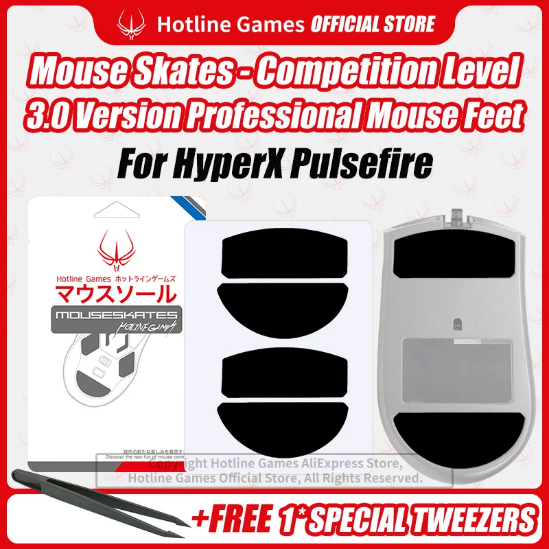 Hotline Games 3.0 Mouse Skates Mouse Feet Replacement for Kingston Hyper X Pulsefire Gaming Mouse,Smooth,Durable,Glide Feet Pads
Hotline Games 3.0 Mouse Skates Mouse Feet Replacement for Kingston Hyper X Pulsefire Gaming Mouse,Smooth,Durable,Glide Feet Pads
